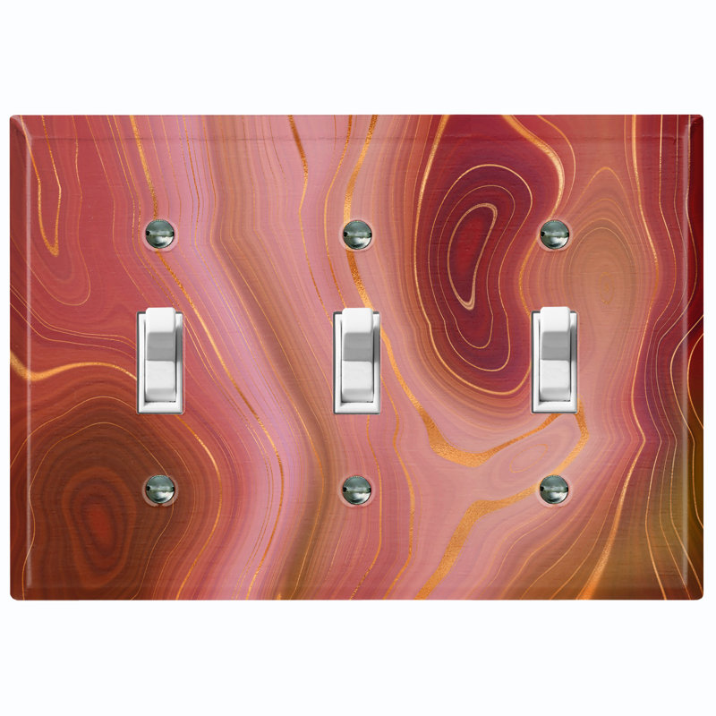 Plaque murale d'interrupteur à bascule Marble Earth Strata Swirl