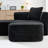 114" Cloud Sectional Couch With L-Shape Chaise, Modular Sofa With Movable Ottoman, Upholstered Couches For Living Room Bedroom, No Assembly Required, Black-902791778