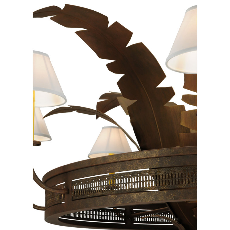 Lustre en banane et bambou de 6 po de 59 po Motta