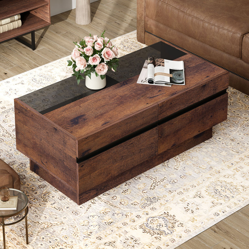 Table basse à piédestal avec rangement Holten