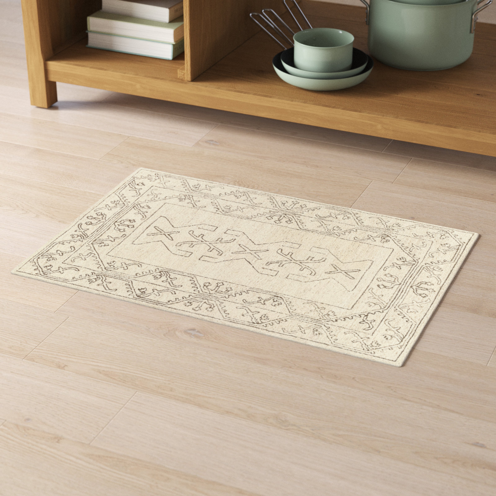 Milada Hand Tufted Wool Rug, Rectangle 2' x 3'
