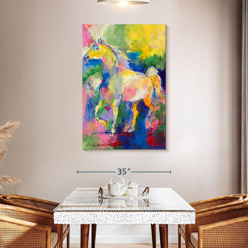 Kelan Unicorn Painting, 48" H x 32" W