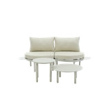 Patio Curved Sofa with Coffee Table