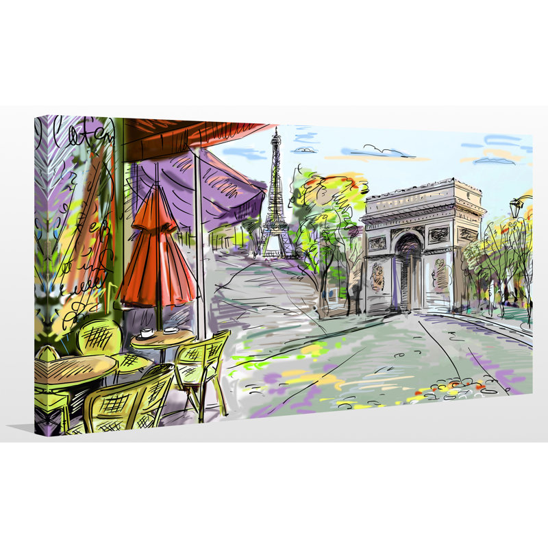 « arc de triomphe », impression sur toile tendue, H 24 po x l 40 po x P 1 po