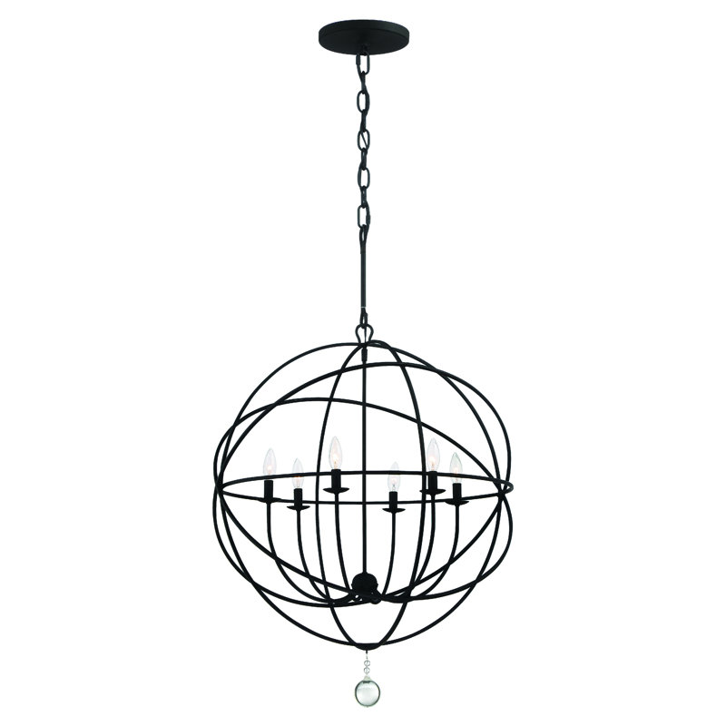 Lustre noir 6 lumières Lacie-Jayne