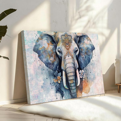 Poste encadré en toile à motif animalier bleu marine pour maison, ferme, cadre en bois massif, 16 po x 24 po