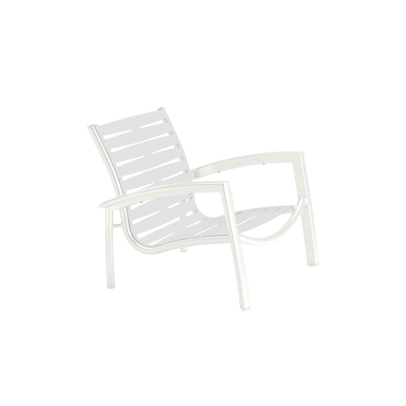South Beach Outdoor Lounge Chair, Shell, Snow Vinyl