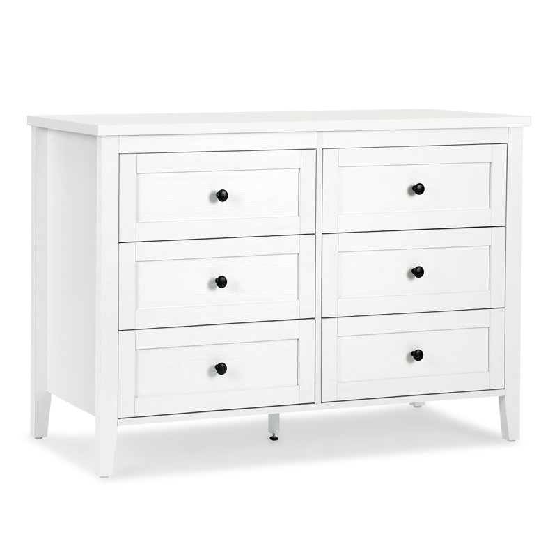 Commode 6 tiroirs Kostival, Blanc