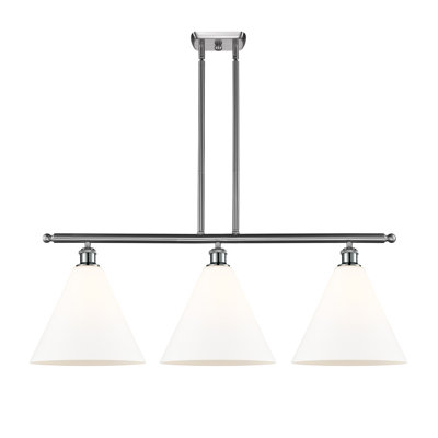 Luminaire suspendu linéaire à 3 lumières pour îlot de cuisine Alzata