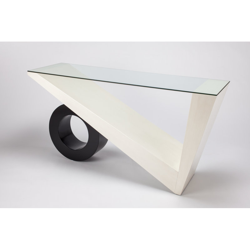 60'' Glass Top Console Table