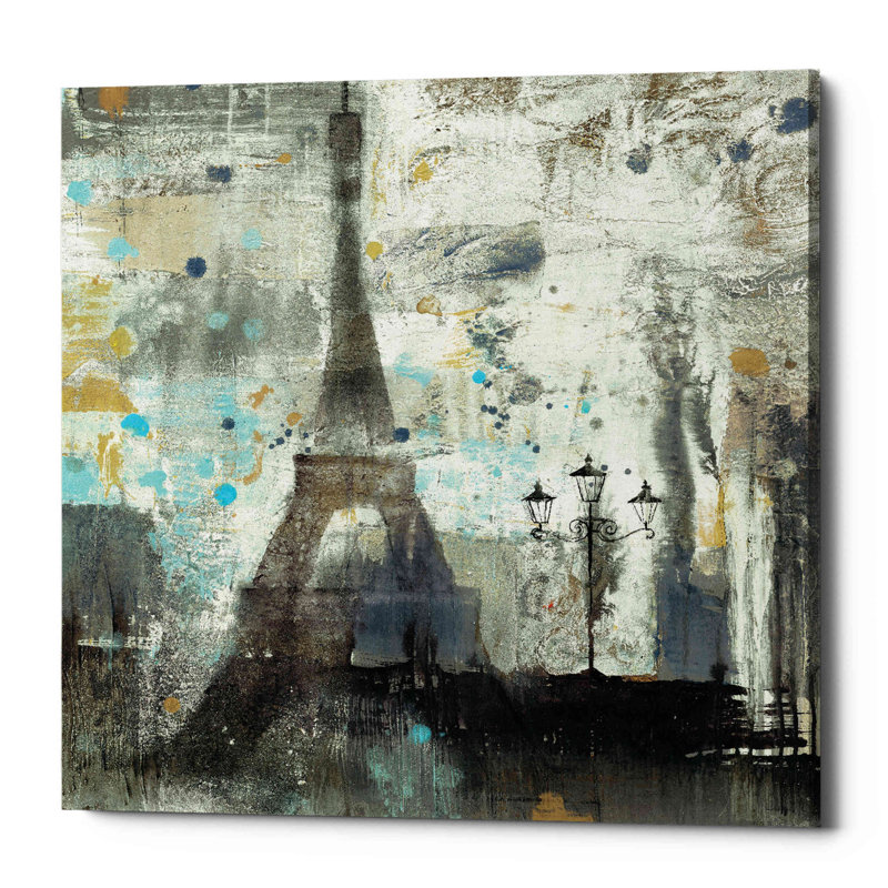 «Eiffel Tower Neutral» par Albena Hristova, reproduction d'art sur toile tendue, H 26 po x l 26 po x P 1,25 po