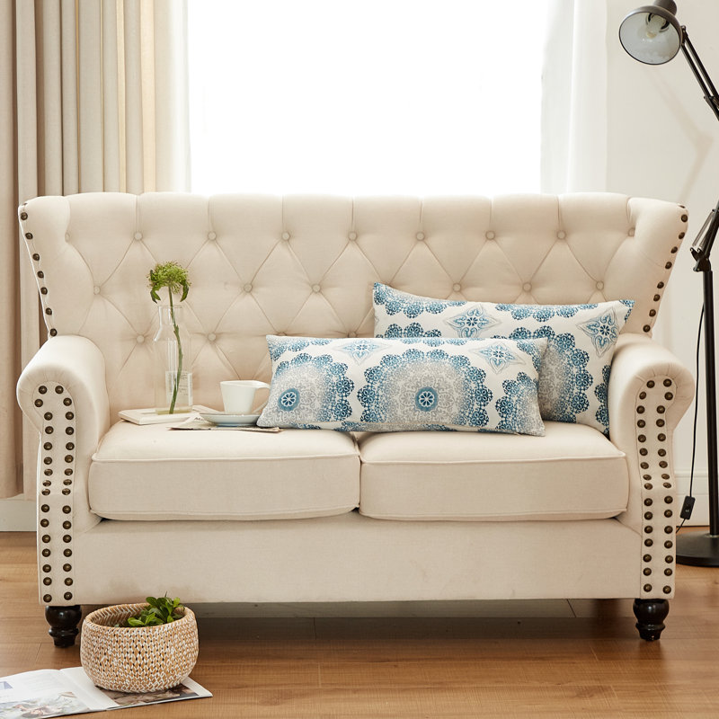 Housse de coussin en polyester Delia, 14 po x 26 po, Minuit