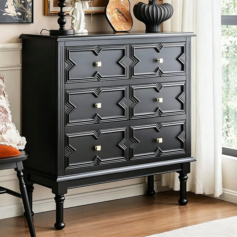 Commode d'appoint française de luxe à lumière noire