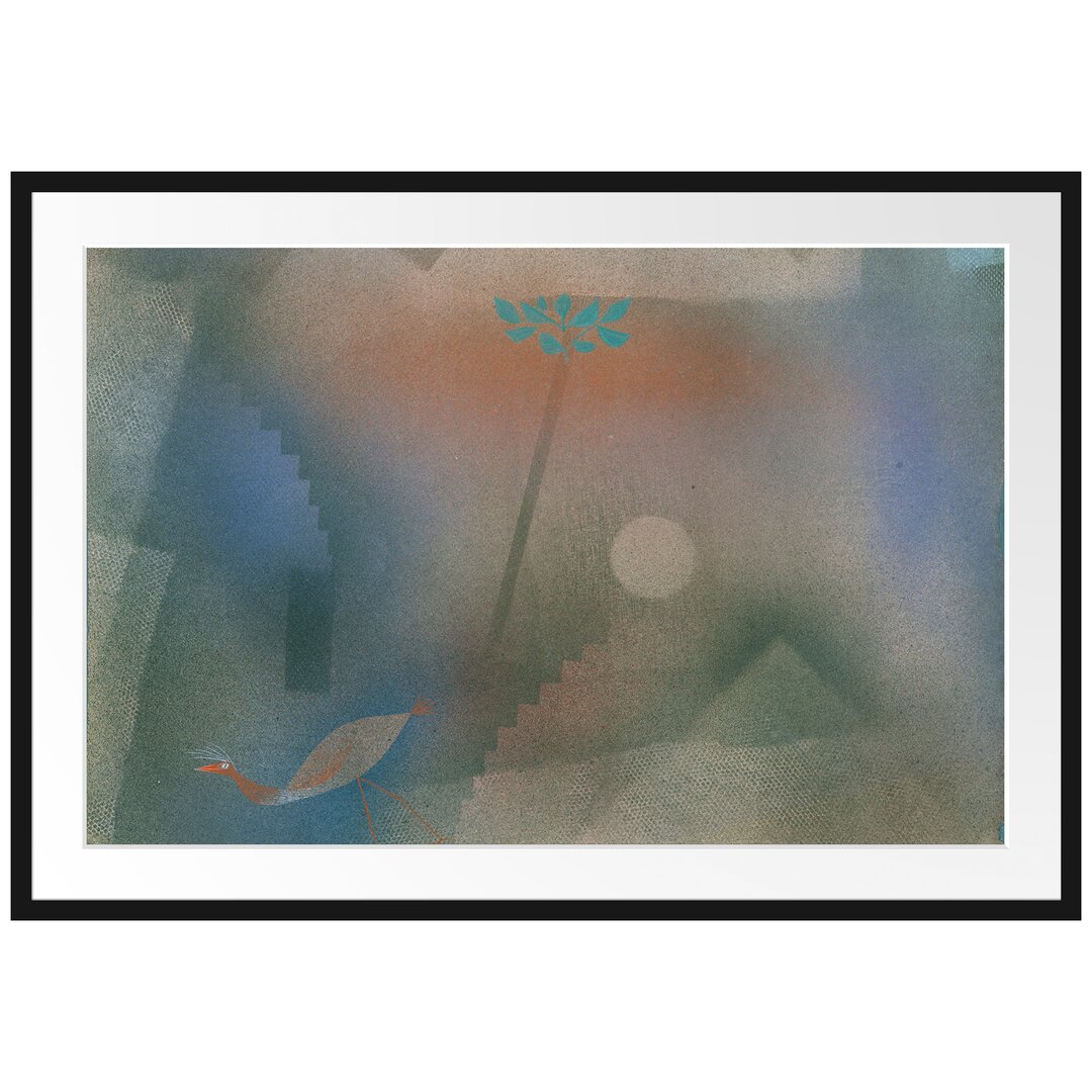 Gerahmtes Poster Zugvogel von Paul Klee