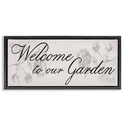 Cadre flottant rétro «Welcome To The Garden» par Lil 'Rue