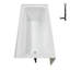 Baignoire en alcôve en acrylique blanc brillant avec drain externe 60 po x 30 po Streamline-101700364