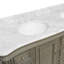 Ensemble de meuble-lavabo double 72 po Twain avec comptoir gris vieilli et comptoir en marbre de Carrare-100160306-100160312