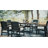 6 Person HDPE Outdoor Dining Sets With Wicker Chairs And Thick Cushions