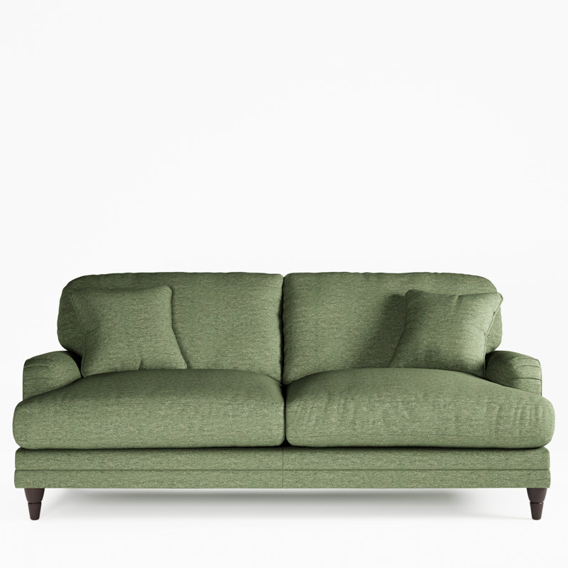 Adaku 3 Seater Sofa , Tropical Green, Burnished Beech