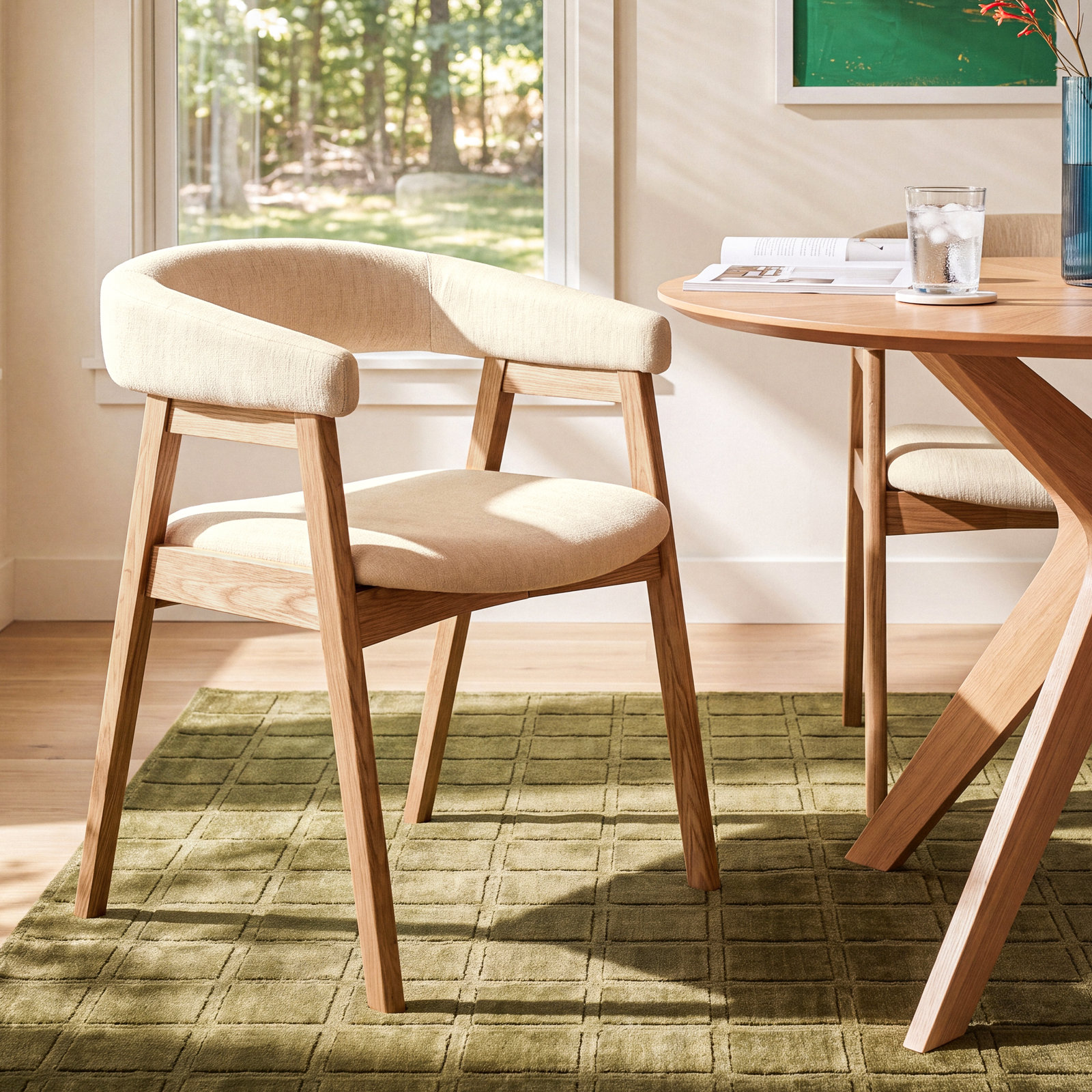 Darcey Dining Armchair, Natural