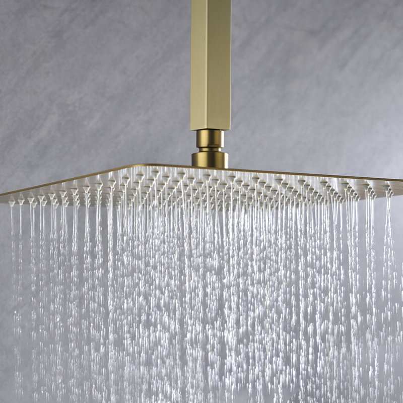 Pomme de douche carrée 16 pouces en acier inoxydable 304