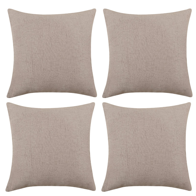  Square Pillow Cover, Taupe, 24" x 24"