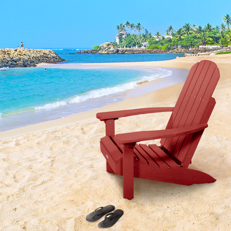 Chaise Adirondack d'extérieur Willmar Classic, Rouge