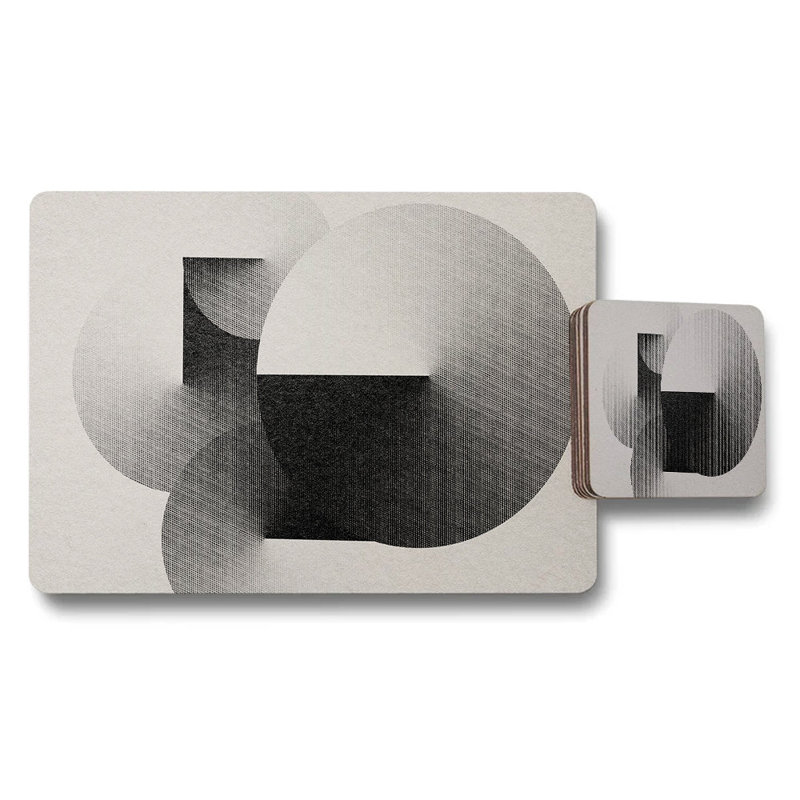 Mediterranean Coast Elite Art Placemat Coaster Set