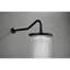 Bras de douche en acier inoxydable noir mat, robuste et facile à nettoyer.