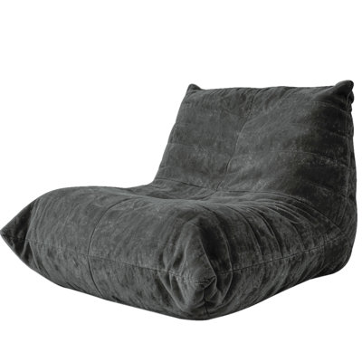 Fauteuil à billes à 5 positions, chenille de soie argentée brillante, design coulissant, choix de couleurs de décor, flanelle gris chaud, détente dans un dortoir, profondeur 43,37 po, largeur 34,91 po, hauteur 26,78 po, poids ergonomique 34,74 lb
