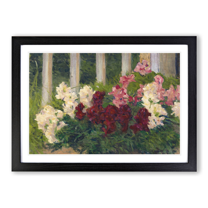 Flowers Vol.1 by Carl Moll - Framed Print, Black Framed, 27cm H x 36cm W x 2cm D
