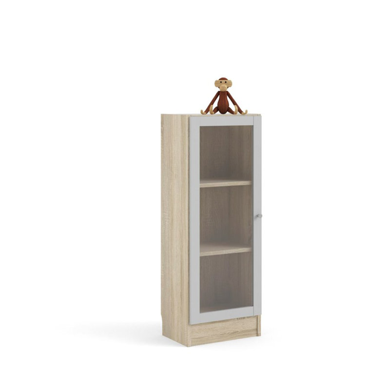Base 107.2cm H x 40.6cm W Standard Bookcase, Oak/White