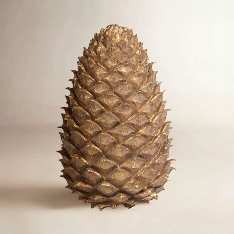 Figurine pomme de pin, H 13 po x l 9 po x P 9 po