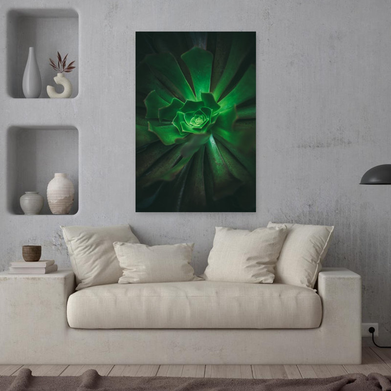 Contemporary Art Abstract Contemporary Cactus Succulent Nature Landscape Art by Javier Pardina - Wrapped Canvas Print