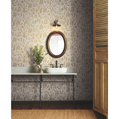 Menagerie Toile 27" L x 27" W Smooth Wallpaper Roll