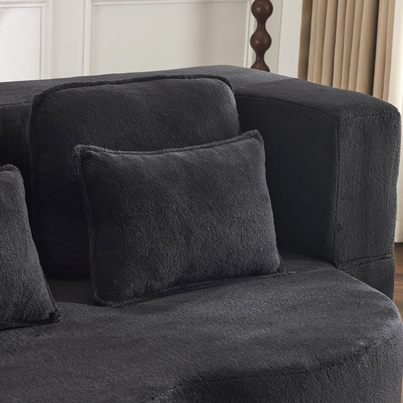 Futon Sofa Couch, Black