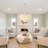 Ladaniel 6-Light Dimmable Gold Chandelier with White Round Shells