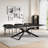 Cerinle 78.74'' To 110.24'' Extendable Rectangular Sintered Stone Dining Table For 10-12-468004969
