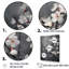Fleurs de cerisier blanches sur 20 nuances de gris - impression sur toile encadrée cerisier-95871825-95871824