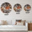 Lune et soleil en forme de terre cuite rétro III - horloge murale moderne-60328506