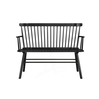 1Pc Casual Farmhouse Relaxed Vintage Spindle Back Bench, Bedroom Bench