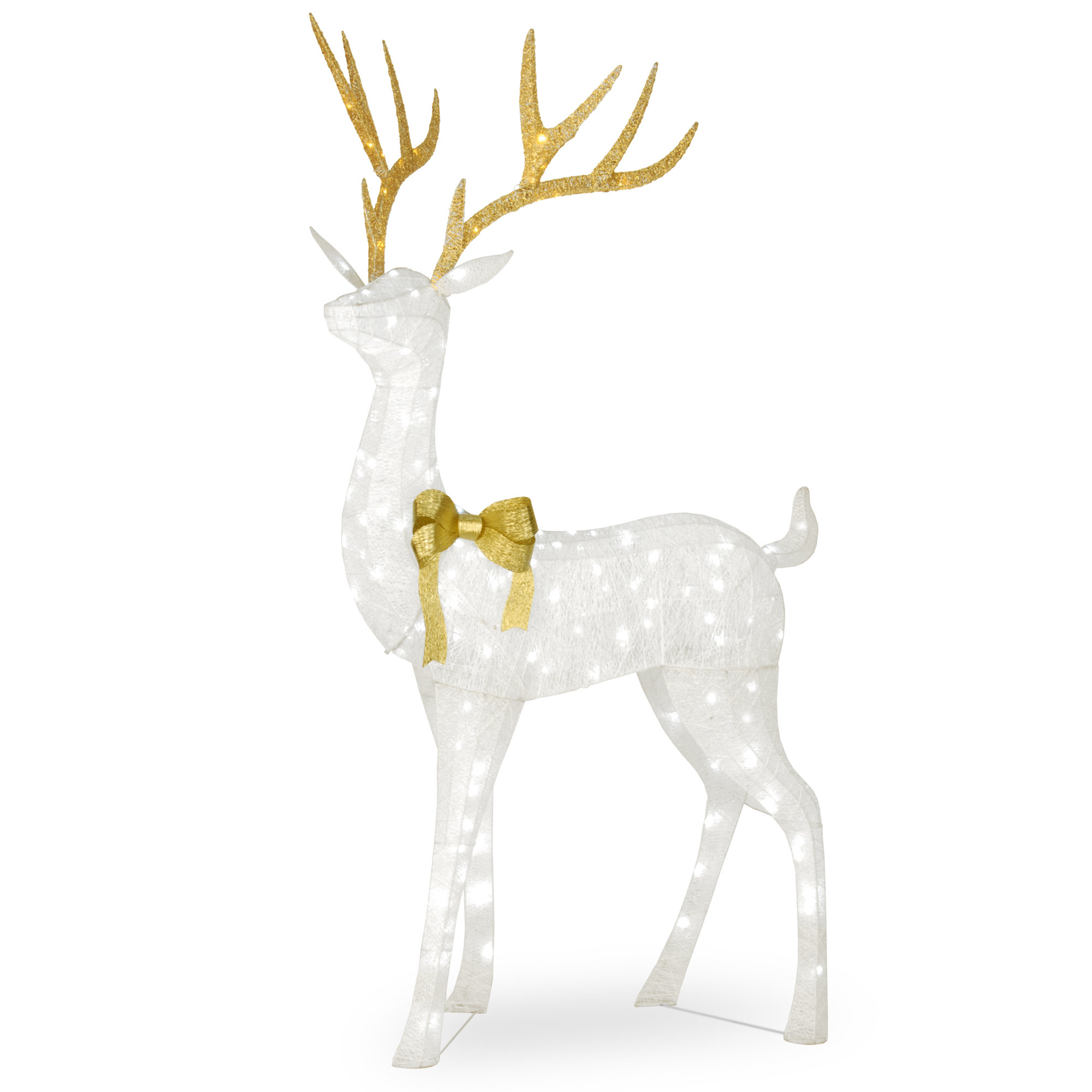 The Holiday Aisle® Pre-Lit Crystal Standing Buck Lighted Display ...
