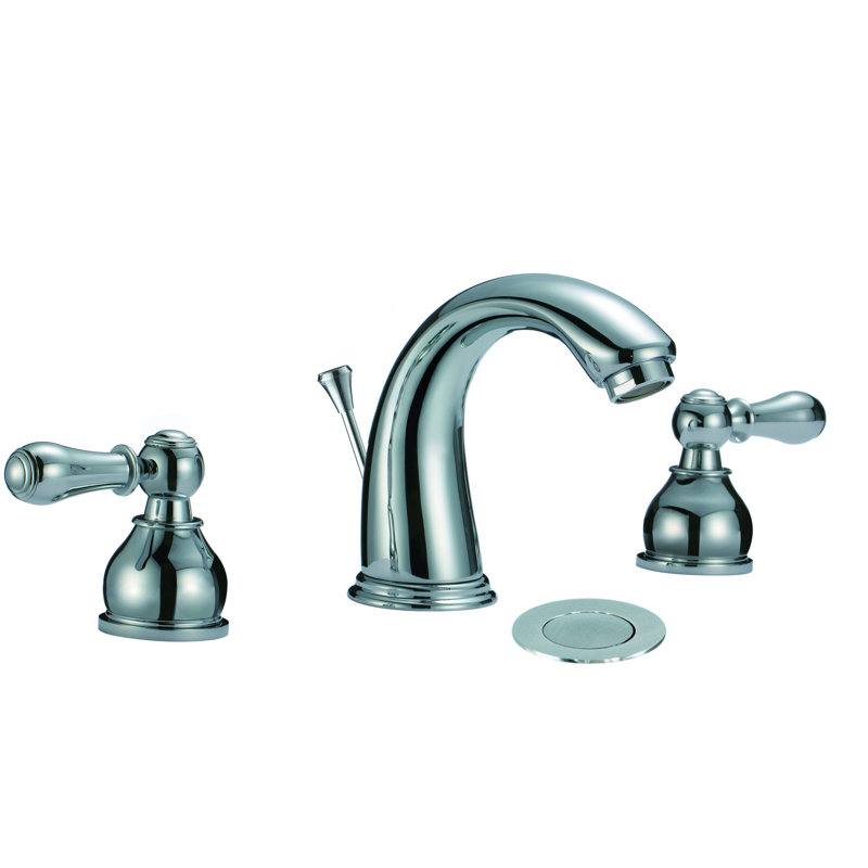 Robinet pour salle de bain à large entraxe Vella, Chrome
