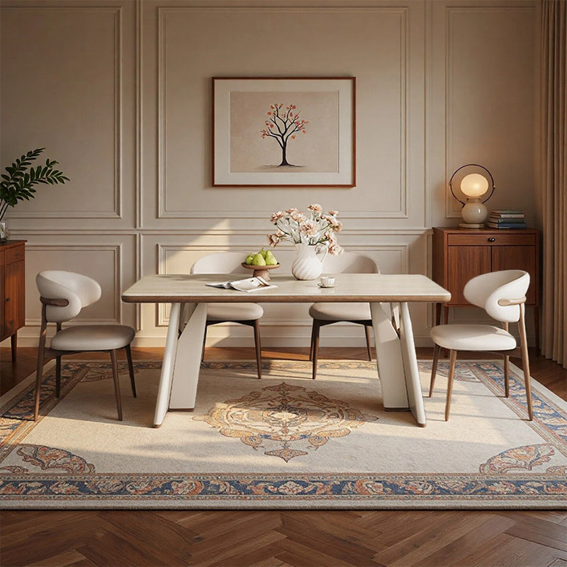Ensembles de table de salle à manger Minimalist Elegant, 5 pièces: table, 4 chaises, H 29,52 po x l 70,86 po x P 31,49 po
