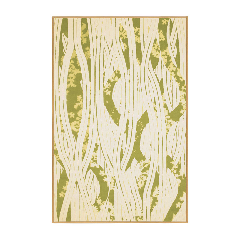 Washable Abstract Indoor Rug, Rectangle 6' x 9'