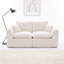 Canapé modulaire modulaire Cloud Couch, canapé moderne Comfy Cloud, 2 places avec housses de coussin Mobilier amovible pour le salon, la chambre à coucher, les appartements, les dortoirs, aucun assemblage requis-1087859878