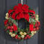 Holiday Red And Gold Evergreen Wreath