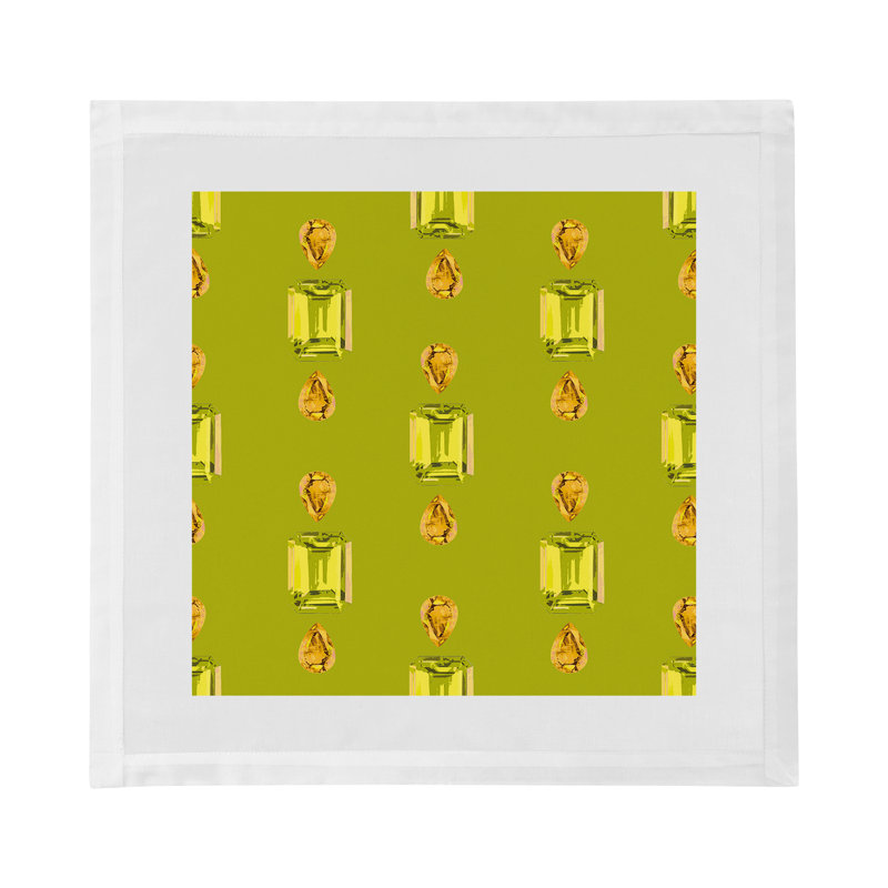 Gem Peridot Cotton Sateen Dinner Napkins