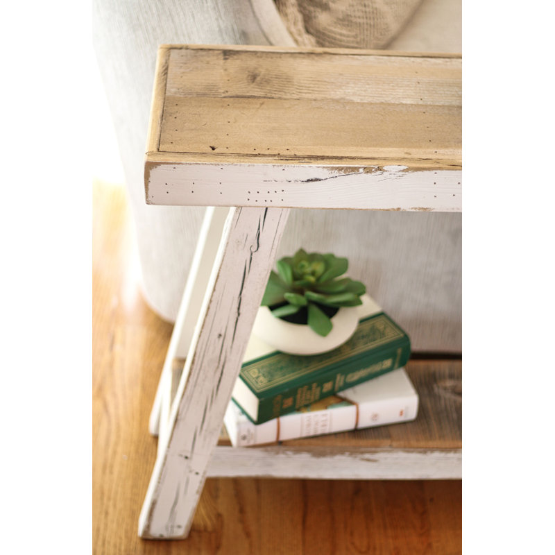 Altamease Solid Wood End Table, White