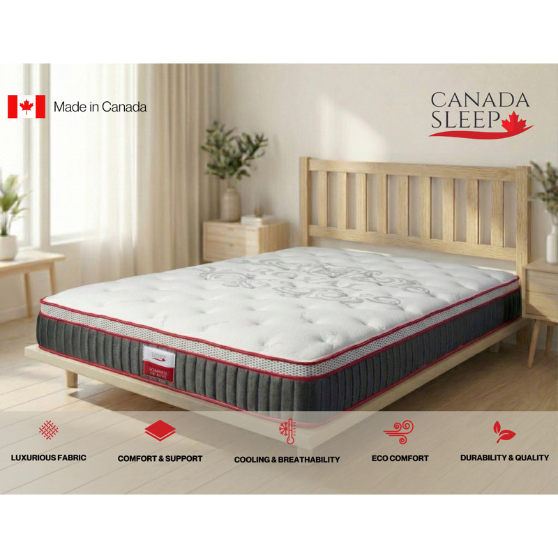 Canada Sleep 13'' Medium Copper Infused Infused Gel Memory Foam Mattress, Twin XL